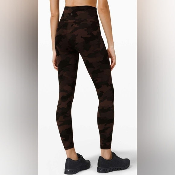 Lululemon Wunder Train High-Rise Tight 25" Size 8 Brown Camo Athletic Yoga Gym - Picture 2 of 16